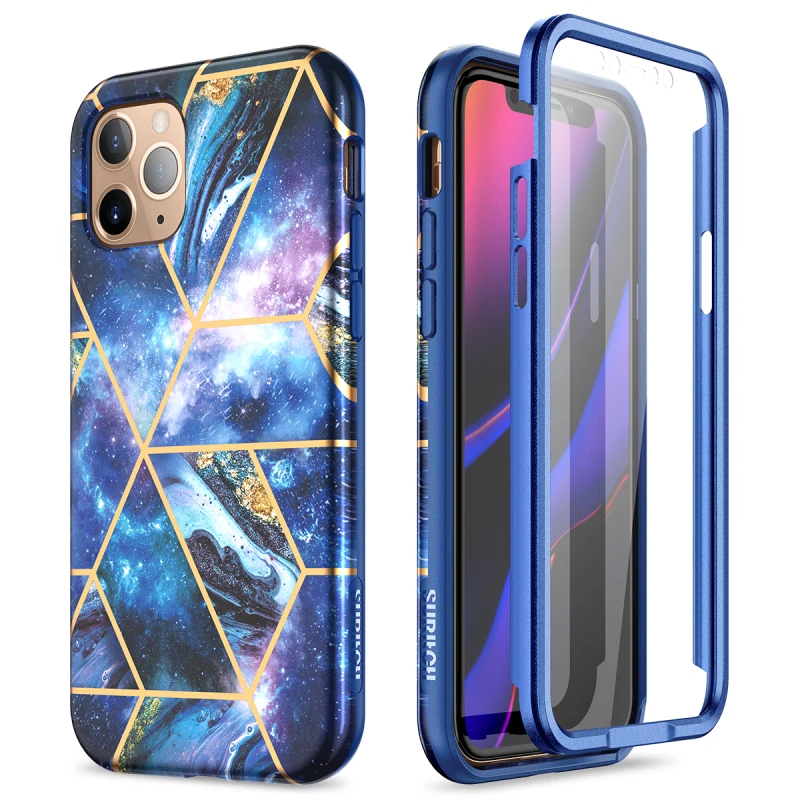 

Phone case for Apple iPhone 11 Pro case Glitter Marble Bumper Protective Cover with Built-in Screen Protector Soft TPU Case