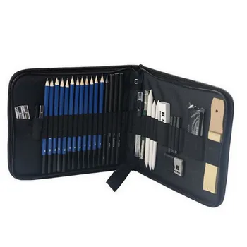 

32Pcs/Set Professional Pencils Charcoal Graphite Sticks Eraser Sharpener Extender Art Sketch Drawing Artist Tools LFX-IN