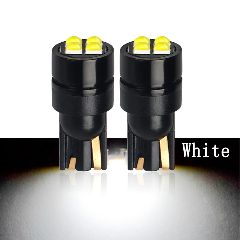 2x T10 светодиодный светильник с can-bus дневные ходовые огни 12V Белый 5W5 светодиодный T10 W5W лампы салона Купол, на танкетке, с боковой номерной знак лампы 3030 4 SMD - Испускаемый цвет: 2pcs  White