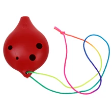 Окарина керамика 6 отверстий альт C музыкальный духовой инструмент подарок Легенда времени флейта красный