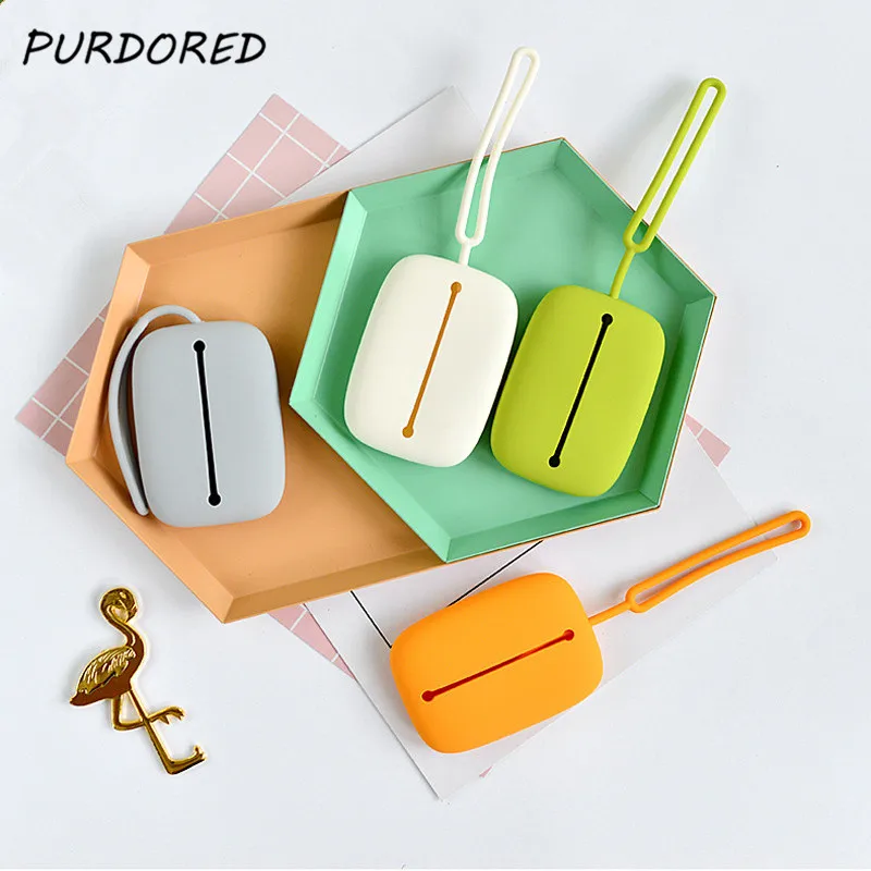 

PURDORED 1 Pc Soft Women Card Holder Solid Color Credit Card Case Multifunctional Men Small Money Coins Purse Card Pocket