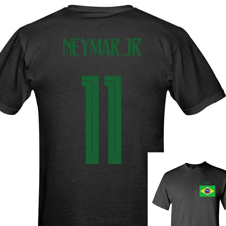

Newest Brazil Neymar Number 11 Russia World Match Cup 10 Colors T Shirt Mens Fans Footballer Short Sleeve Tee Summer