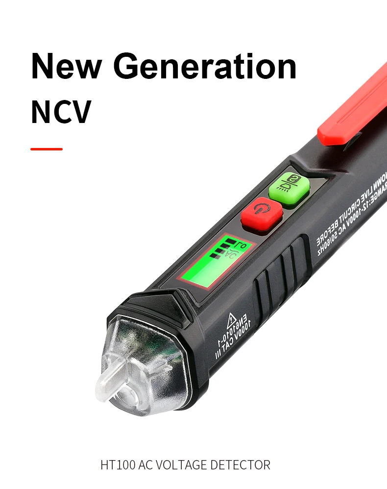 Stylo Testeur De Tension Numérique 90V-1000V - Détecteur De Courant AC Pour Usage Domestique Et Professionnel