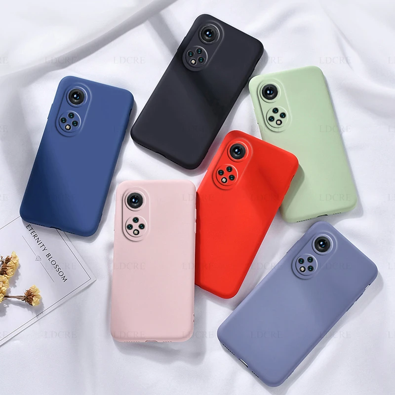 Чехол для Huawei Nova 9 жидкий силиконовый Квадратный резиновый мягкий Оригинальный