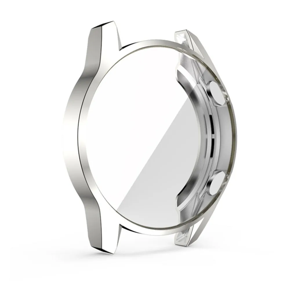 Серебристый Чехол для часов huawei Watch GT 2 46 мм, чехол из мягкого силикона и ТПУ, защитный чехол для часов, защитная рамка для huawei GT 2 42 мм - Цвет: Серебристый