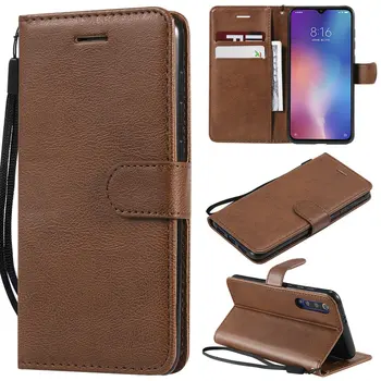 

6.09'' Mi A 3 Flip Case for Xiaomi Mi A3 Case Plain Leather Wallet Card Slot for Funda Xiaomi MiA 3 Case MiA3 Shockproof Cover