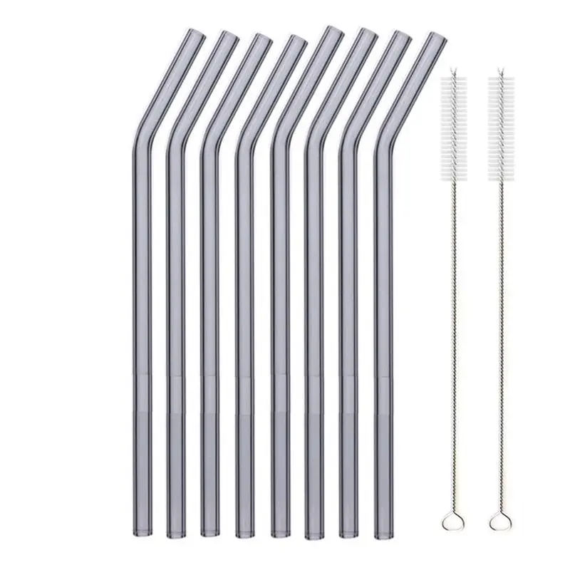 Eco-Friendly Multi-Color Glass Straws Set - Reusable and Healthy Drinking Straws