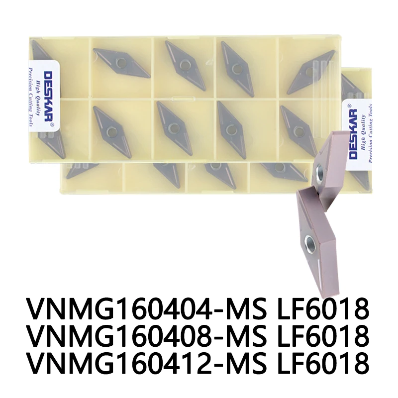 10 шт. DESKAR Универсальный основной нержавеющая сталь VNMG160404-MS LF6018 160408 160412-MS LF6018 автомобильный скребок
