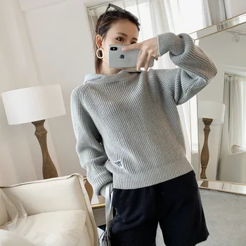 

Street Style Hooded Sweater T-shirt Thickened Sweater Loose Pure Cotton Warm Pullover High Street Lady's Hoodie