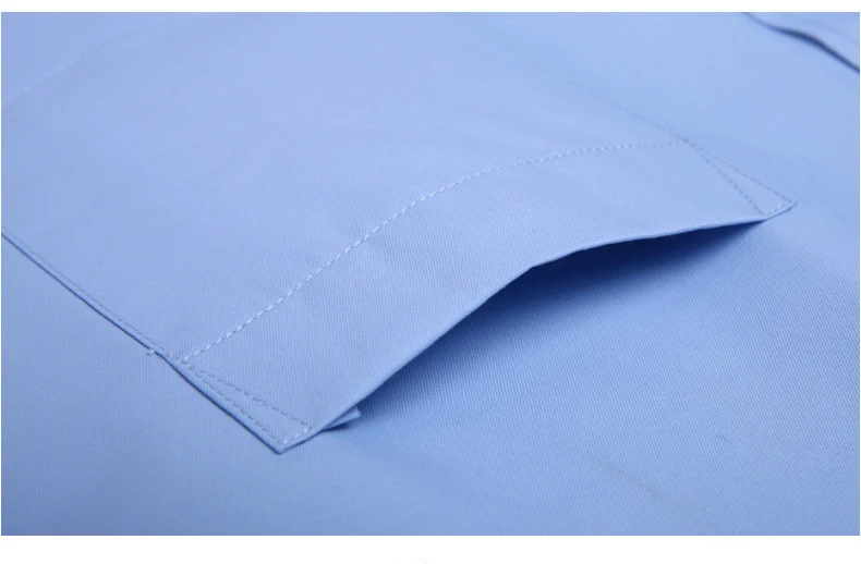 Весна 2018 новый квадратный воротник с длинным рукавом твил однотонные простые деловые мужские рубашки нагрудный карман не выцветает s до 4xl