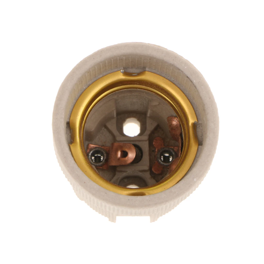 E27 Base Ceramic Lamp Holder Socket for Halogen LED Light Bulb Down Light AC110-220V