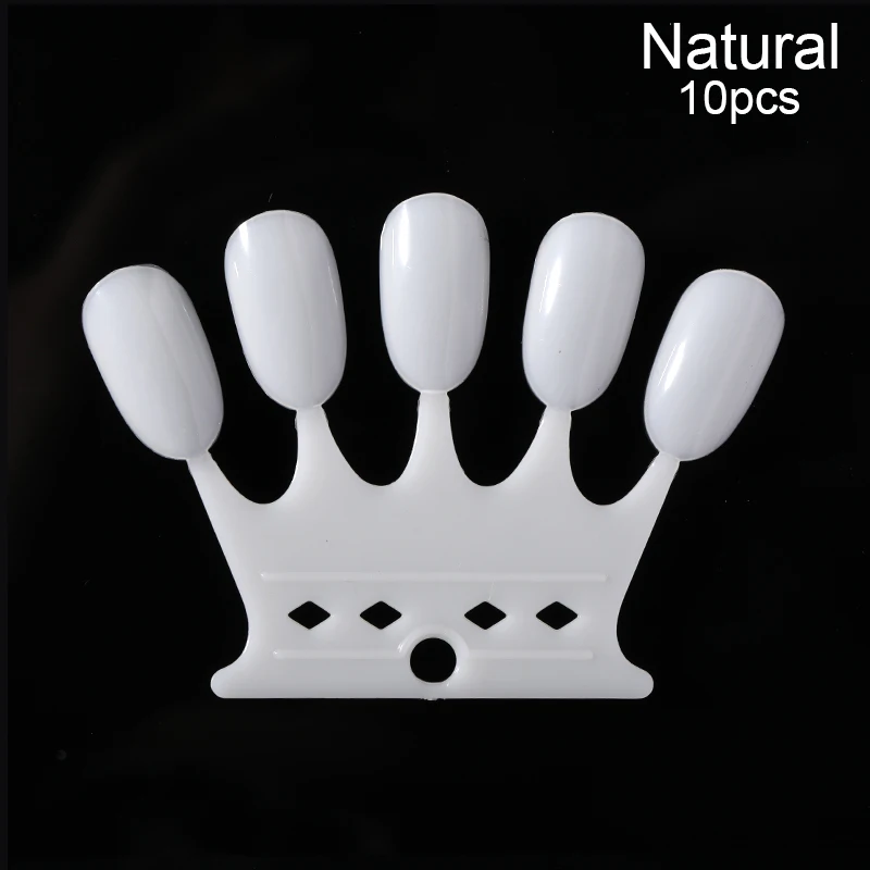 Natural 10pcs Накладные советы для наращивания ногтей, полное покрытие, инструменты для маникюра, прозрачный натуральный белый, смешанные цвета, дизайн для ногтей - Цвет: Natural 10pcs