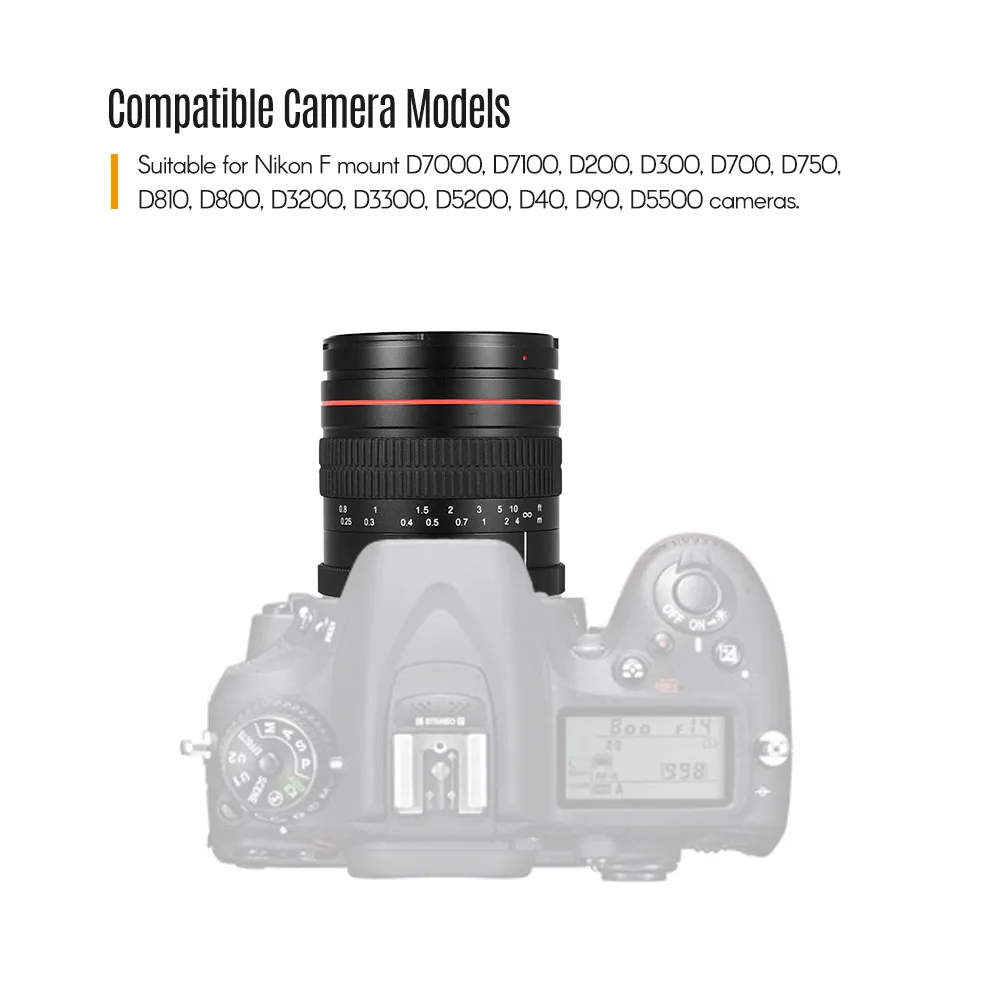 35 мм F2.0 Объективы для вашего телефона широкоугольный ручной фокус Prime объектив для Nikon F Крепление камеры полная Рамка SLR объектив низкая дисперсия