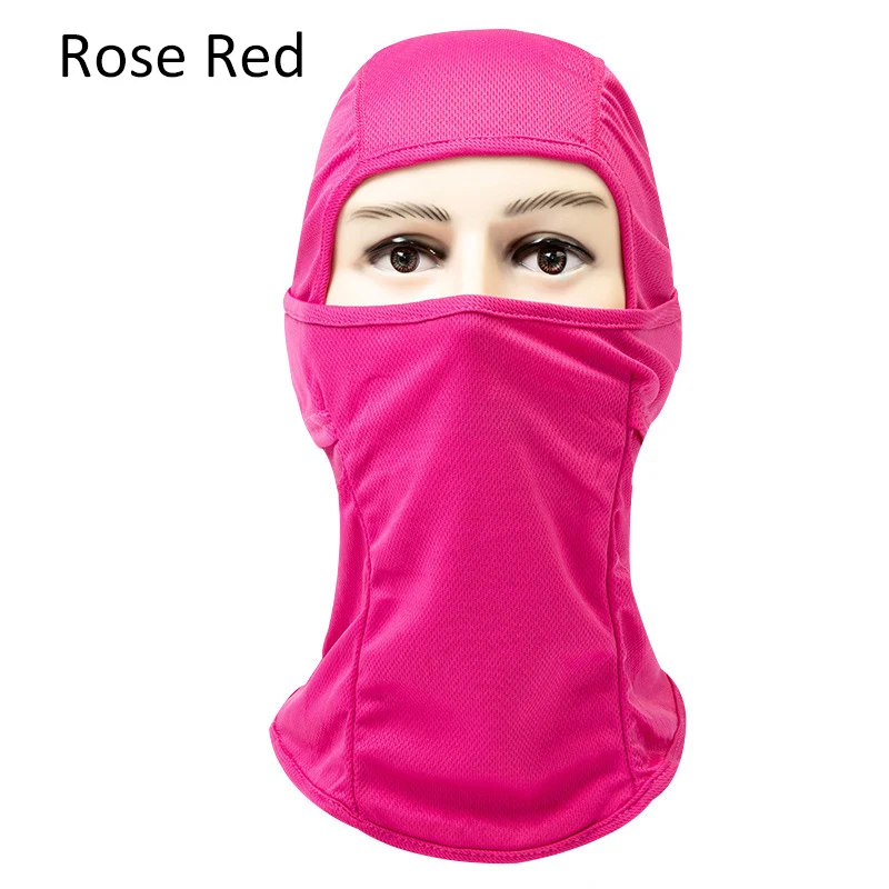 Rose-Red 1 шт. летняя крутая маска для рта и лица камуфляжная однотонная Балаклава маска унисекс модная уличная Солнцезащитная намордник для лица - Цвет: Rose-Red
