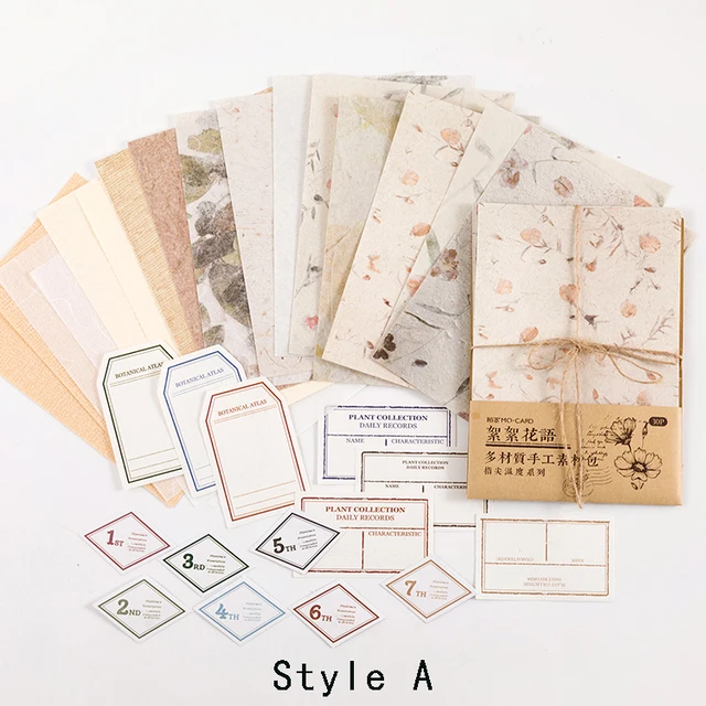 Mr.paper 30 Pcs/bag 4 Designs Vintage Style Paper Tip Temperature Series Creative Stationery Hand Account DIY Material Package A