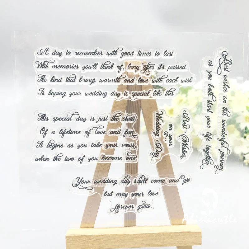 Clear Stamps for Wedding Sentiments Scrapbooking