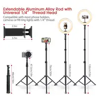 10 Inch Lights Selfie Ring Light LED Lamp with Tripod Stand Phone Holder for Live Stream