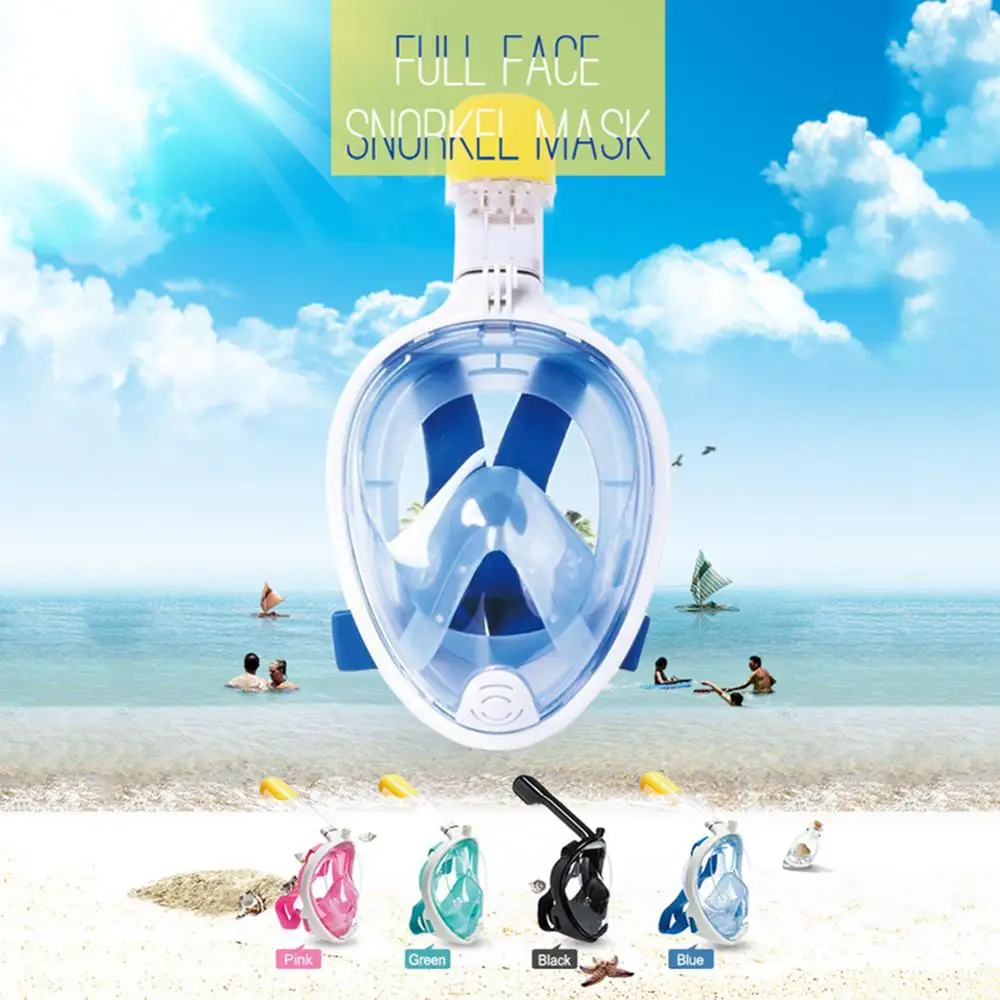 

6 Colors Seaside Silicone Diving Mask Anti-fog Detachable Diving Snorkeling Full Face Mask Anti-fog Diving Equipment