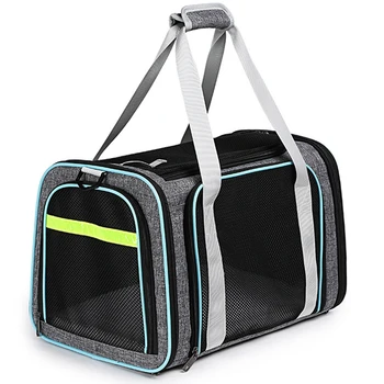

Pet Travel Carrier Soft Sided Portable Bag for Cats, Small Dogs, Kittens Or Puppies, Collapsible, Durable, Airline Approved, Tra