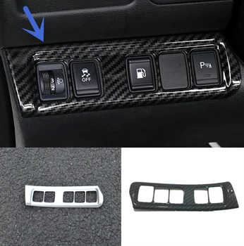 

ABS Matte/Carbon Fibre For Nissan Navara NP300 2017-2019 Internal Car Headlight Switch Button Sequins Car Accessories 1pcs