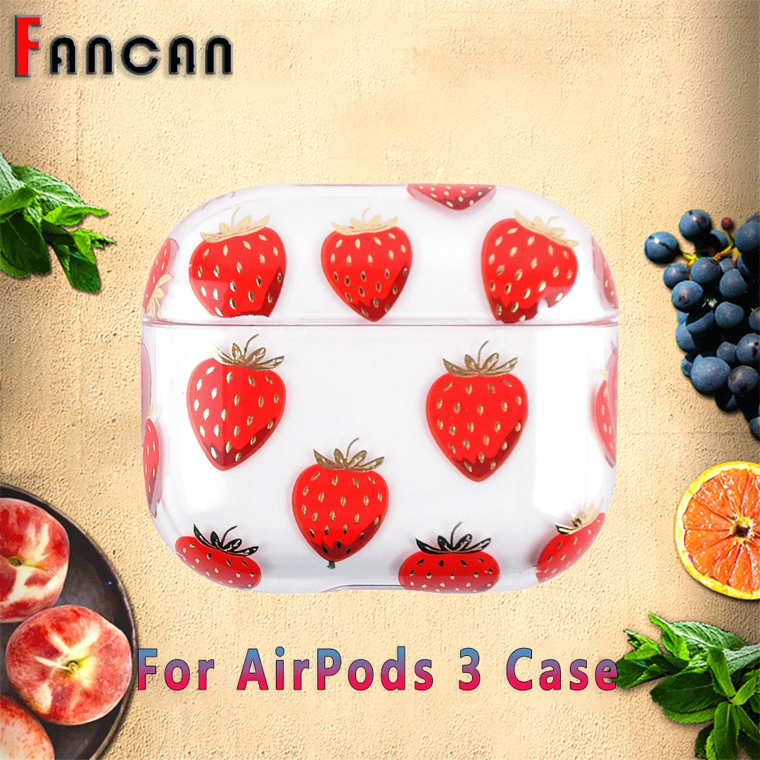 Per Airpods 3 Pro 2 1 Frutta Carino Accessori Trasparenti Copertura Per Auricolari Anguria Fragola Per Airpods Pro 2Rd Generation Case 2022