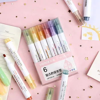 

Creative Highlighter Set Large Capacity Marker Pen Multicolor Watercolor Marker Pen Student Stationery Highlighters for School