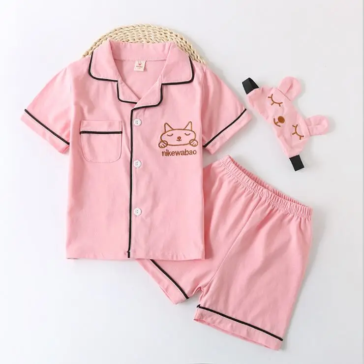 girls pajamas sets kids boys home suits summer cotton comfortable nightwear fashion indoor clothes child pyjamas high quality