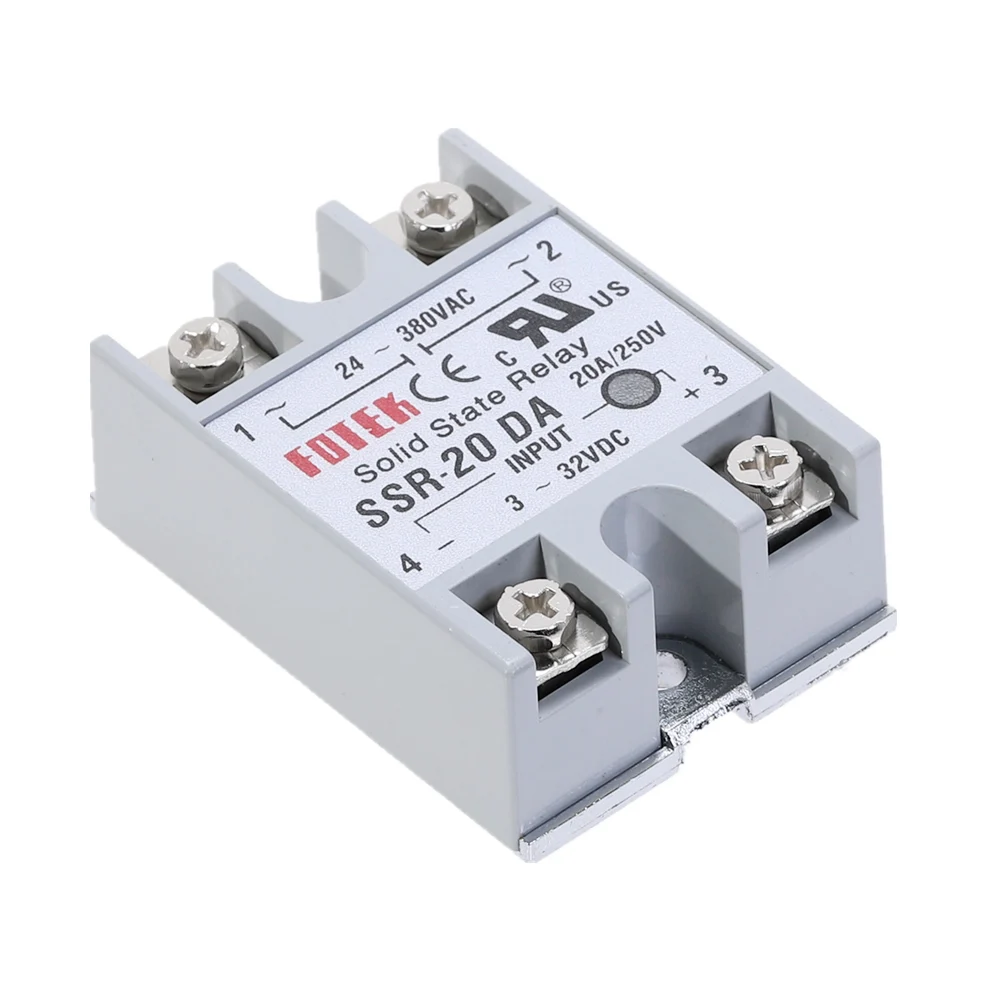 

Solid State Relay SSR-20DA 20A Actually 3-32V DC TO 24-380V AC SSR 20DA relay solid state Resistance Regulator