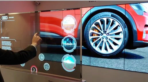2*2 шт 55 ''дюймовый дисплей прозрачный oled-экран монитор мульти медиа рекламный