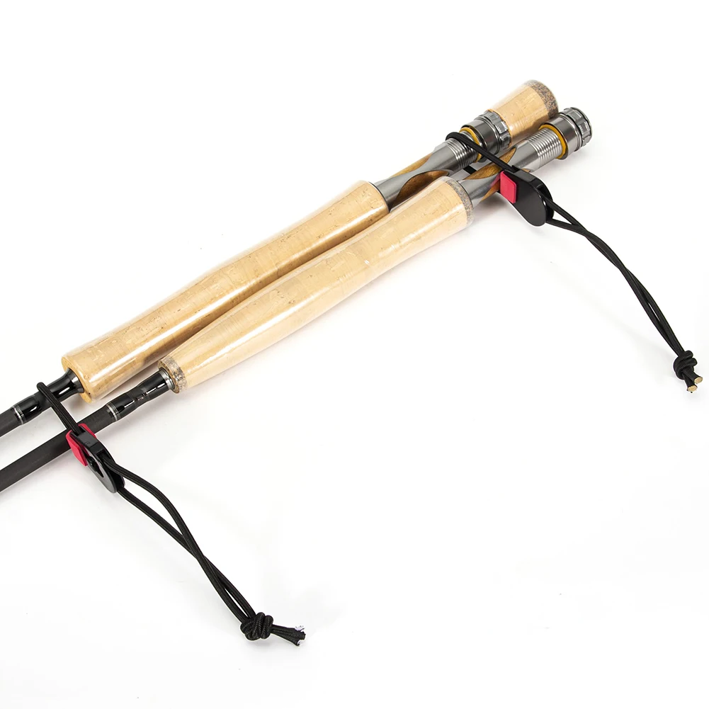 Attache Canne A Peche 12 Sangles Velcro Pour Cannes à Pêche - Antidérapantes Et Réglables - Noir/bleu/rouge Velcro Noir