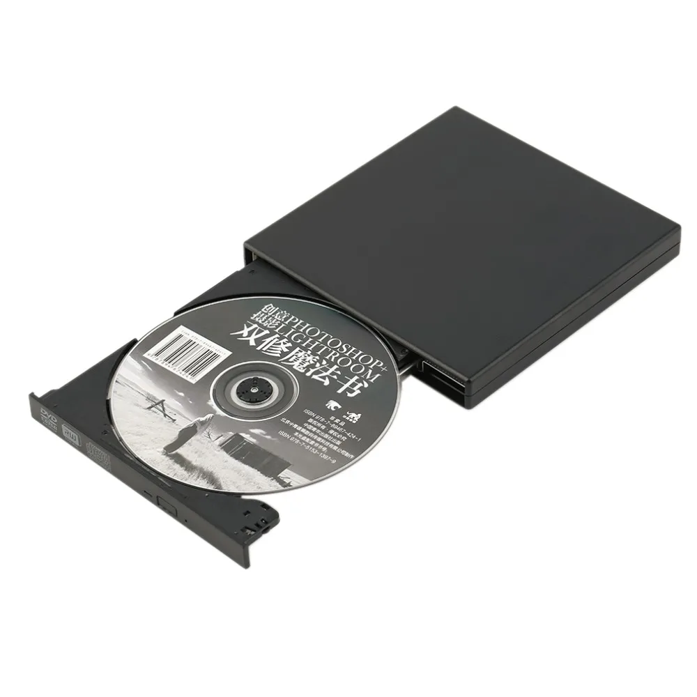 Супер тонкий USB 2,0 внешний CD+-RW DVD+-RW DVD-RAM горелка привод писатель для портативных ПК Черный Белый Горячая Акция Прямая