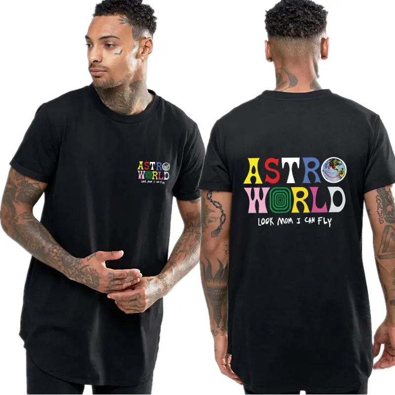 

2019 New Fashion Hip Hop T Shirt Men Women Travis Scotts ASTROWORLD Harajuku T-Shirts WISH YOU WERE HERE Letter Print Tees Tops