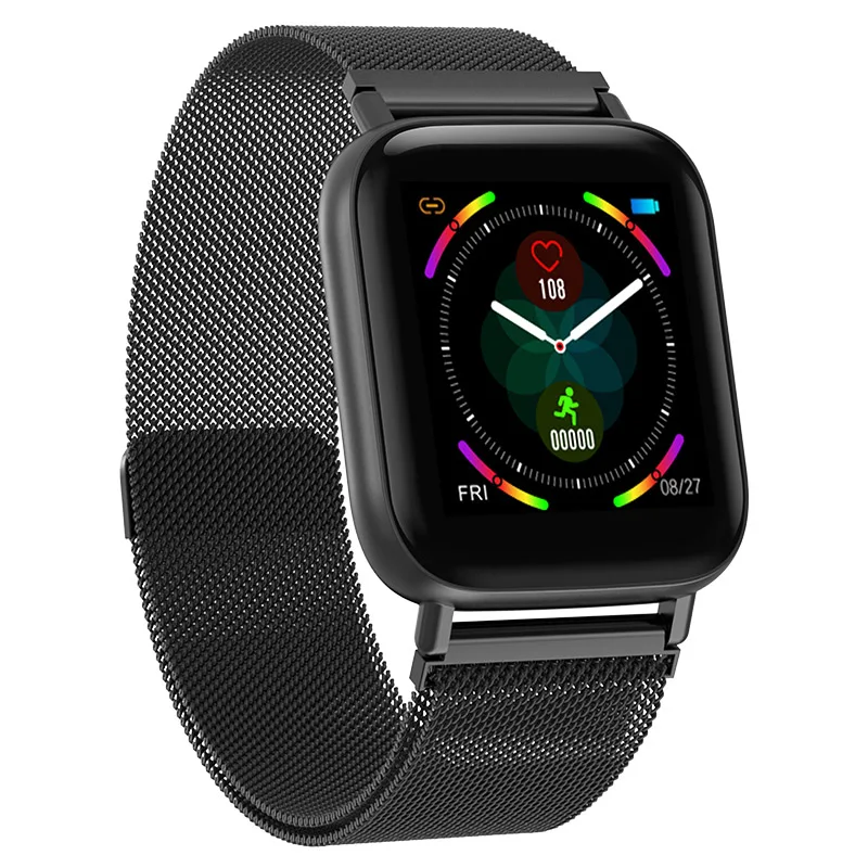 Black Steel Q10 умный Браслет Водонепроницаемый Монитор сердечного ритма для мужчин и женщин смарт-браслет Будильник спортивные часы умные часы для Android IOS Телефон - Цвет: Black Steel