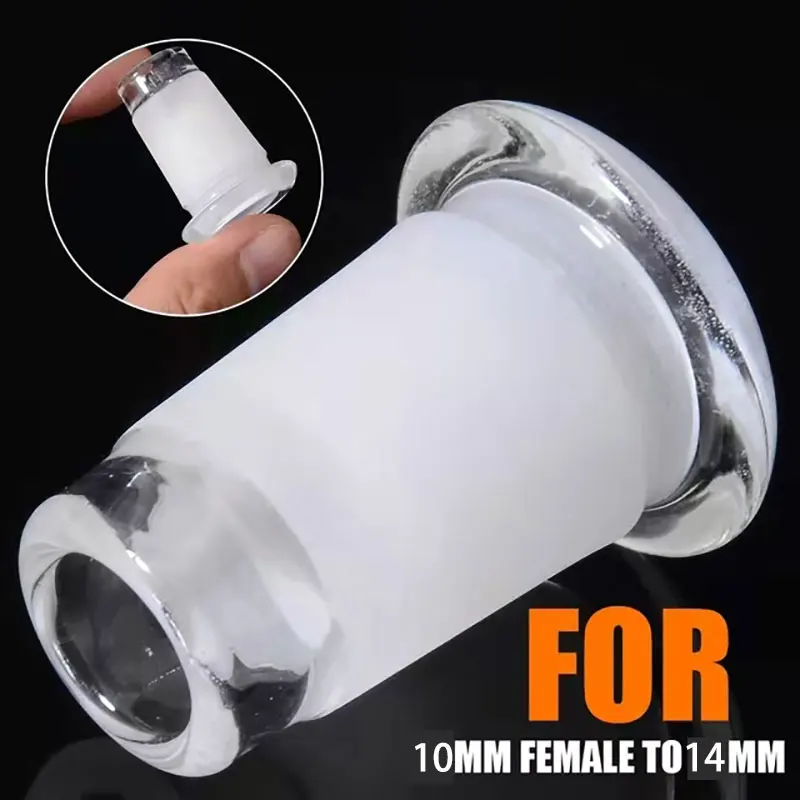 Adapter-Connector Bowl Joint Pipe Glass Hookah Female 14mm 10mm Clear AVU for Expander-Reducer