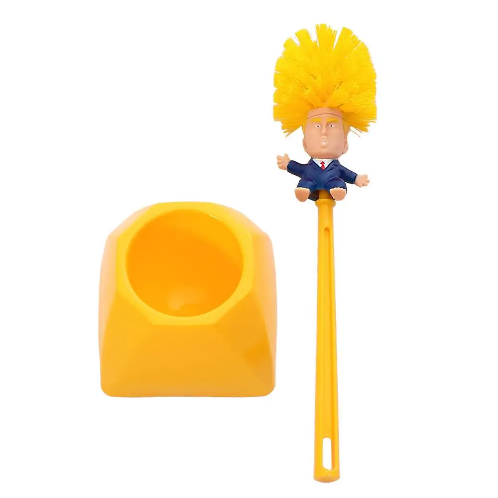 Creative Donald Trump Brush Toilet Supplies Set Brush Holders Wc Borstel Original Toilet Paper Bathroom Cleaning Accessories