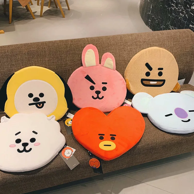 Южная Корея BT21 пуленепробиваемая осенняя и зимняя подушка для сидения для мальчиков, подушка для сидения, подушка для сидения, мягкая футон, подстилка для офисного сиденья