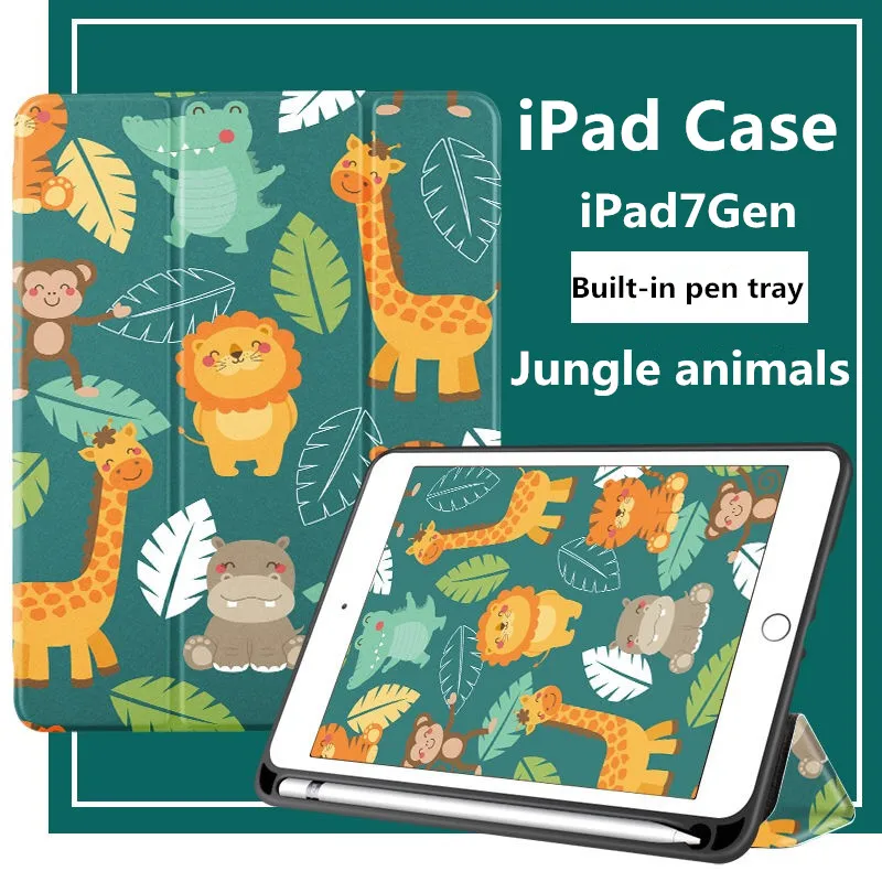 Новейший чехол для планшета для ipad 10,2 Чехол-книжка для Apple ipad 7 7 10," A2200 A2198 A2232 умный защитный чехол-подставка - Цвет: iPad 7 zoo