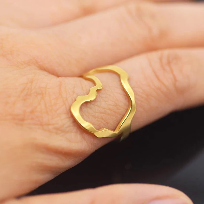 Простой полый Африка кольцо популярный из нержавеющей стали Регулируемые кольца