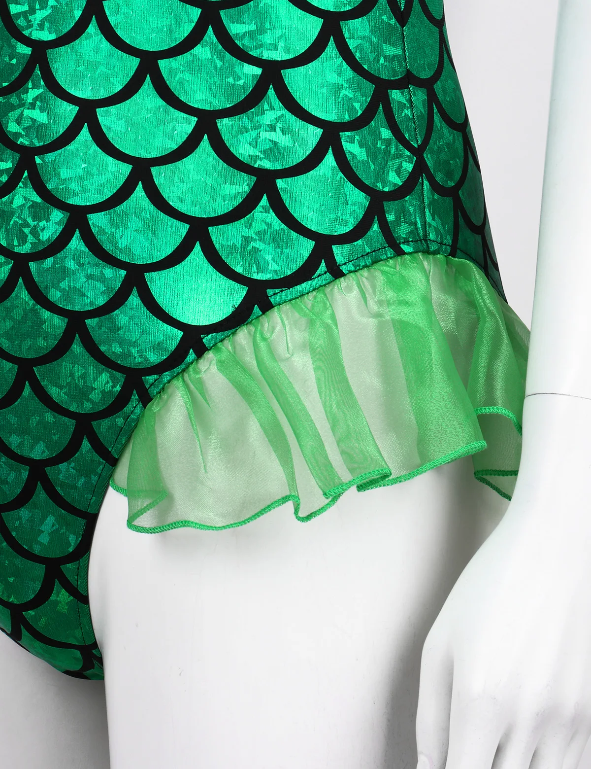 Женский Цельный купальник с принтом рыбьей чешуи танцевальный Клубная одежда