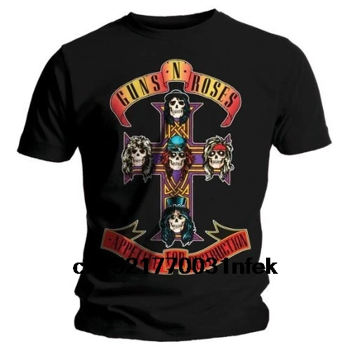 Мужская футболка Лицензированная GUNS N ROSES аппетит все размеры забавная новинка