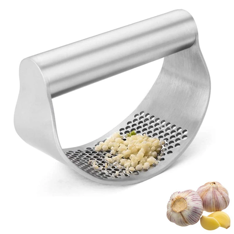 Premium Garlic Press Rocker Stainless Steel Garlic Crusher Mincer