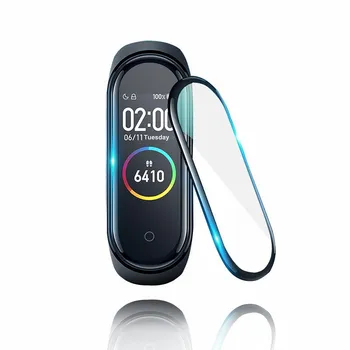 

Smart Bracelet Protective Glass Film For Xiaomi Mi Band 4 Scratch-Resistant Screen Protector Soft Glass 4D Film For Mi Band 4