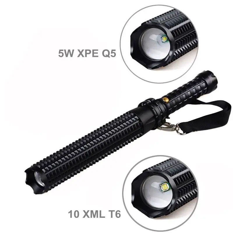 TMWT 10 W XML T6 или 5 W Q5 светодиодный самооборона расширяемый дубинку фонарик Torch Light телескопическая для аварийного
