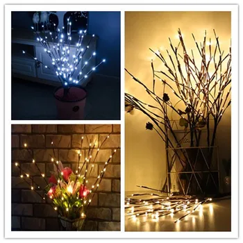 

20 LED Simulation Willow Tree Branch Light String Merry Christmas Decor for Home Christmas Ornaments Christmas Decor New Year