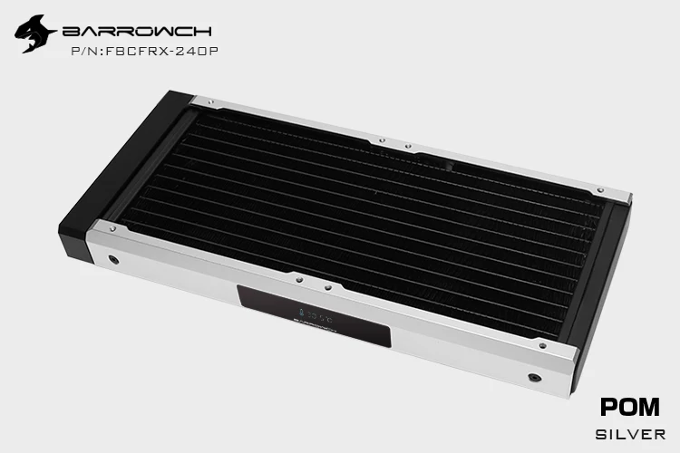 Barrowch FBCFRX-240 Хамелеон рыбы модульный 240 мм радиатор с OLED дисплей акрил/POM Впускной модуль подходит для 120 мм вентилятора - Цвет лезвия: POM-Silver