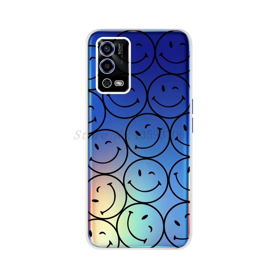 cases for oppo back For OPPO A54 A55 Case 2021 Phone Cover Cute Love Heart Kiwi Printed Soft Silicon Bumper For OPPOA54 CPH2239 Back Protector Cover cases for oppo cases