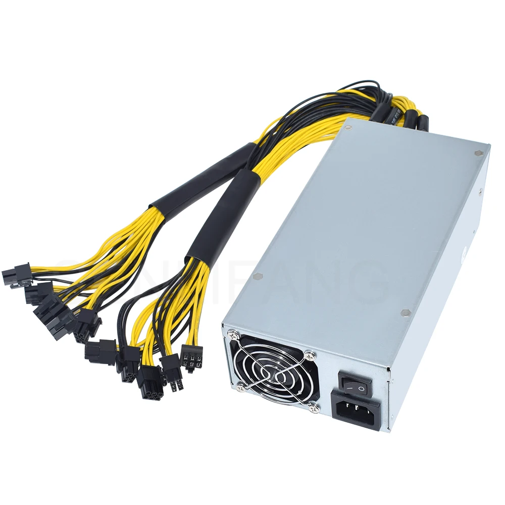 SENLIFANG 2U Single Channel 2000W ETH Mining Rig Power Supply Miner PSU 10x6Pin Efficiency Device For BTC Antminer Bitcoin S7 S9 10