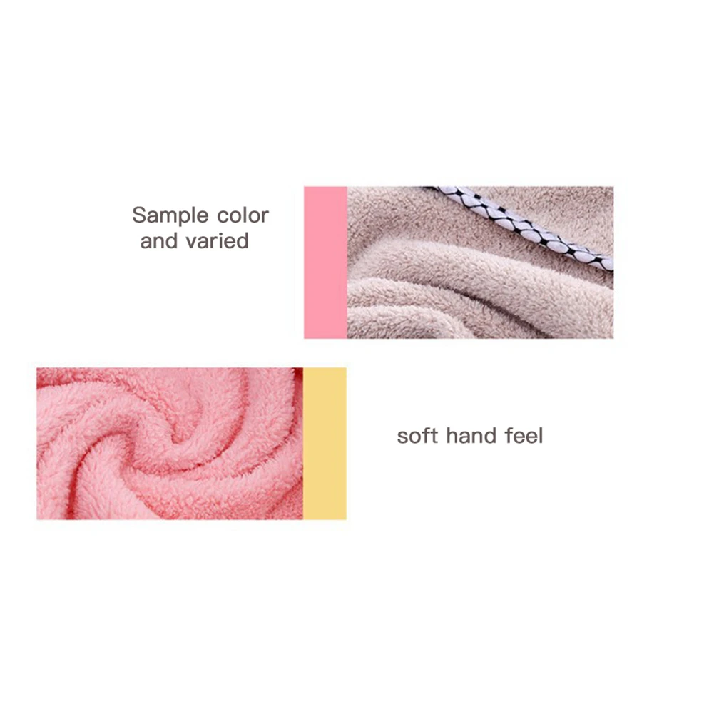 Microfibre Hair Drying Towel Wrap Turban Head Hat Bun Cap Shower Dry Microfiber