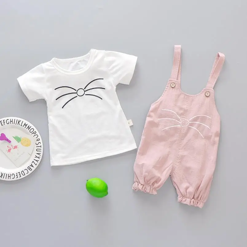 Clothing Sets expensive 2021 Kids Baby Girl Clothing Set Bowknot Summer Floral T-shirts Tops and Pants Leggings 2pcs Cute Children Outfits Girls Set cute Clothing Sets