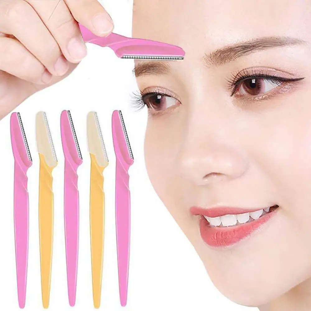 

10pcs Eyebrow Trimmer Shaver Razor Eyebrow Shaping Tools Useful Facial Hair Remover Blades Cutter Makeup Shaver Makeup Tools